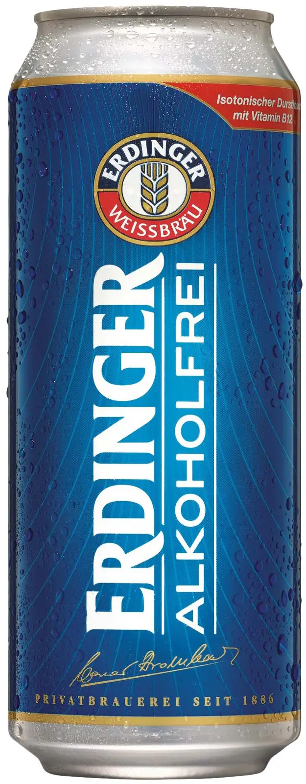 Пиво Erdinger светлое пшеничное нефильтрованное пастеризованное безалкогольное 0.4% 500мл