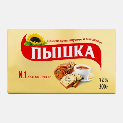 Маргарин Пышка для выпечки 72% 200г