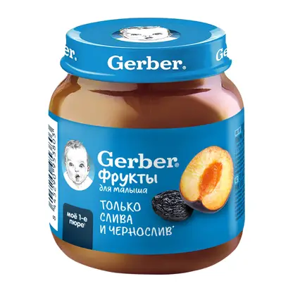 Изображение товара Пюре Gerber Слива чернослив с 5 месяцев 125г