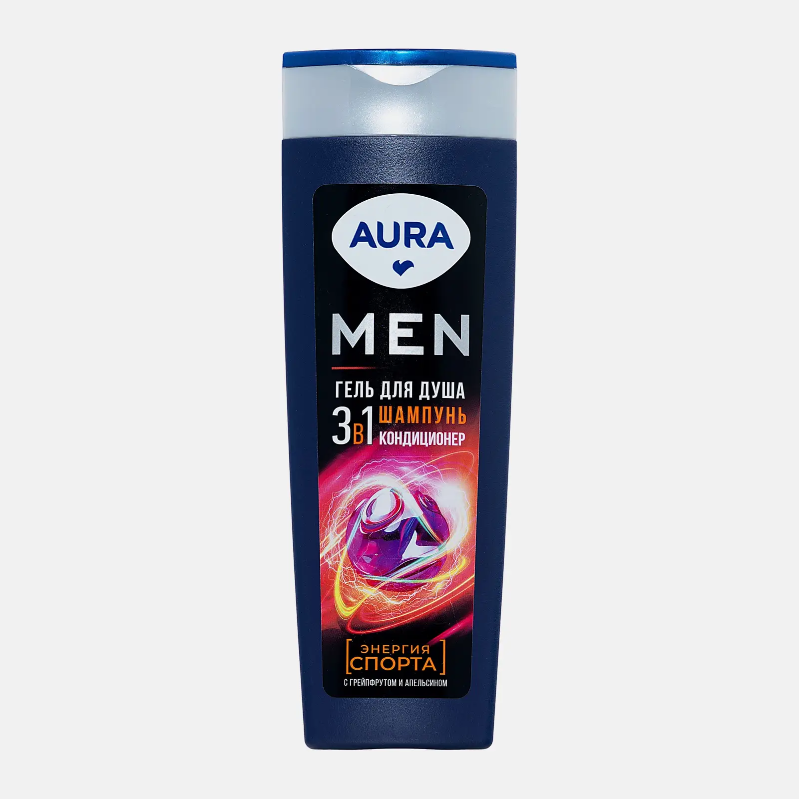 Гель для душа Aura Men 3в1 Энергия cпорта 380мл