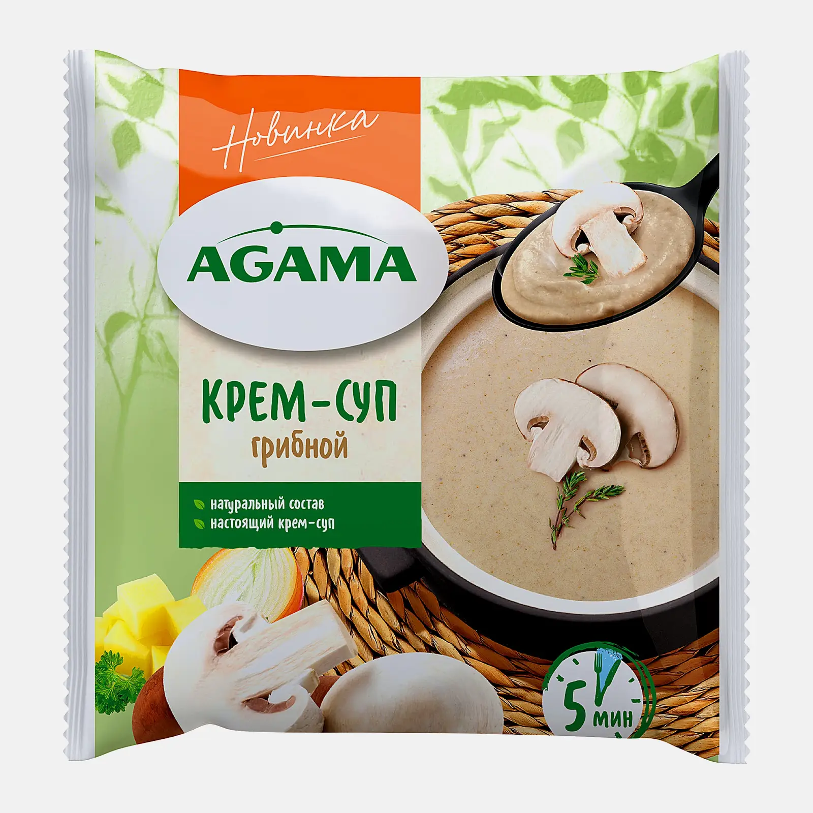 Изображение товара Крем-суп Agama 250 г грибной с шампиньонами и сливками