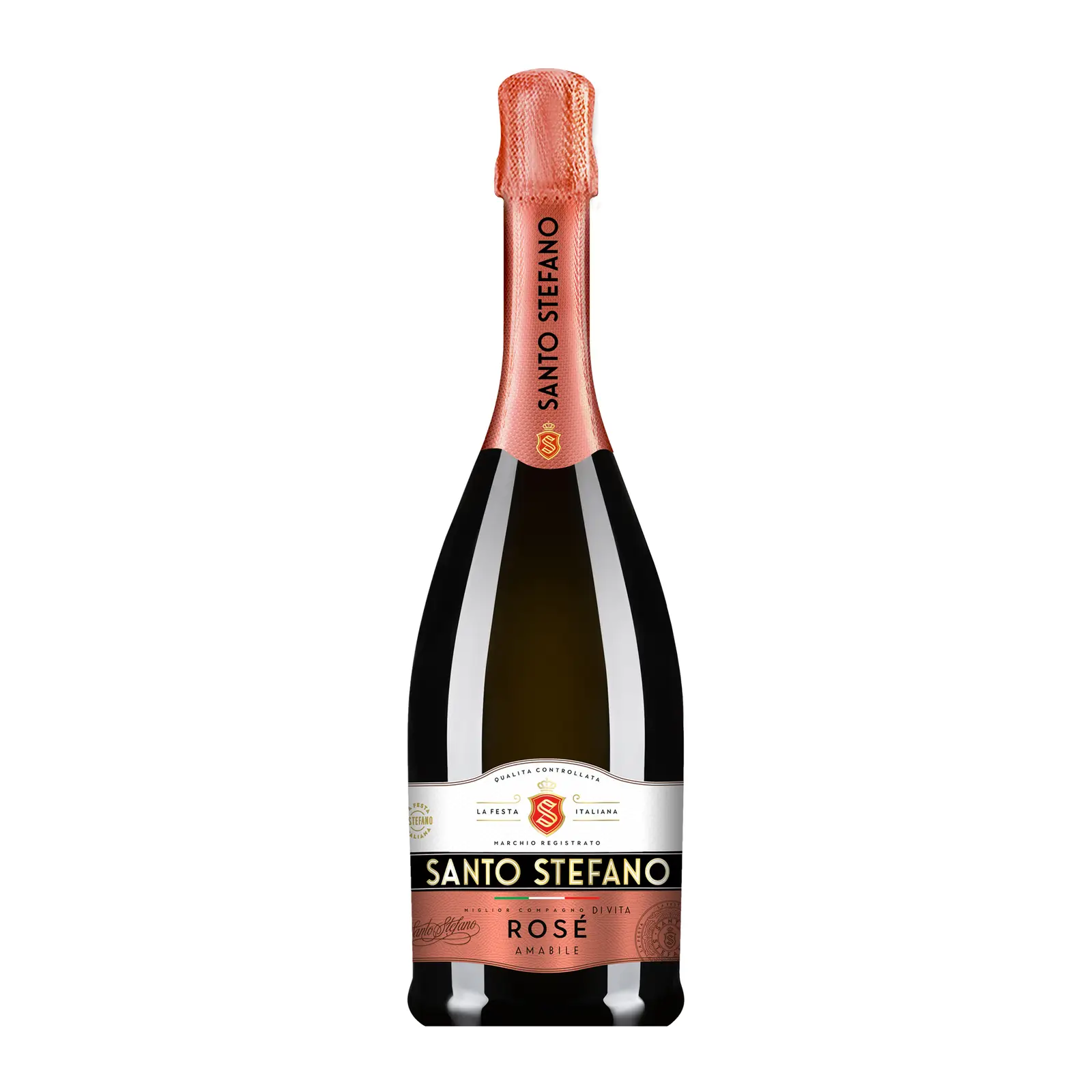 Изображение товара Розовое вино игристое полусладкое Santo Stefano 7% 750мл