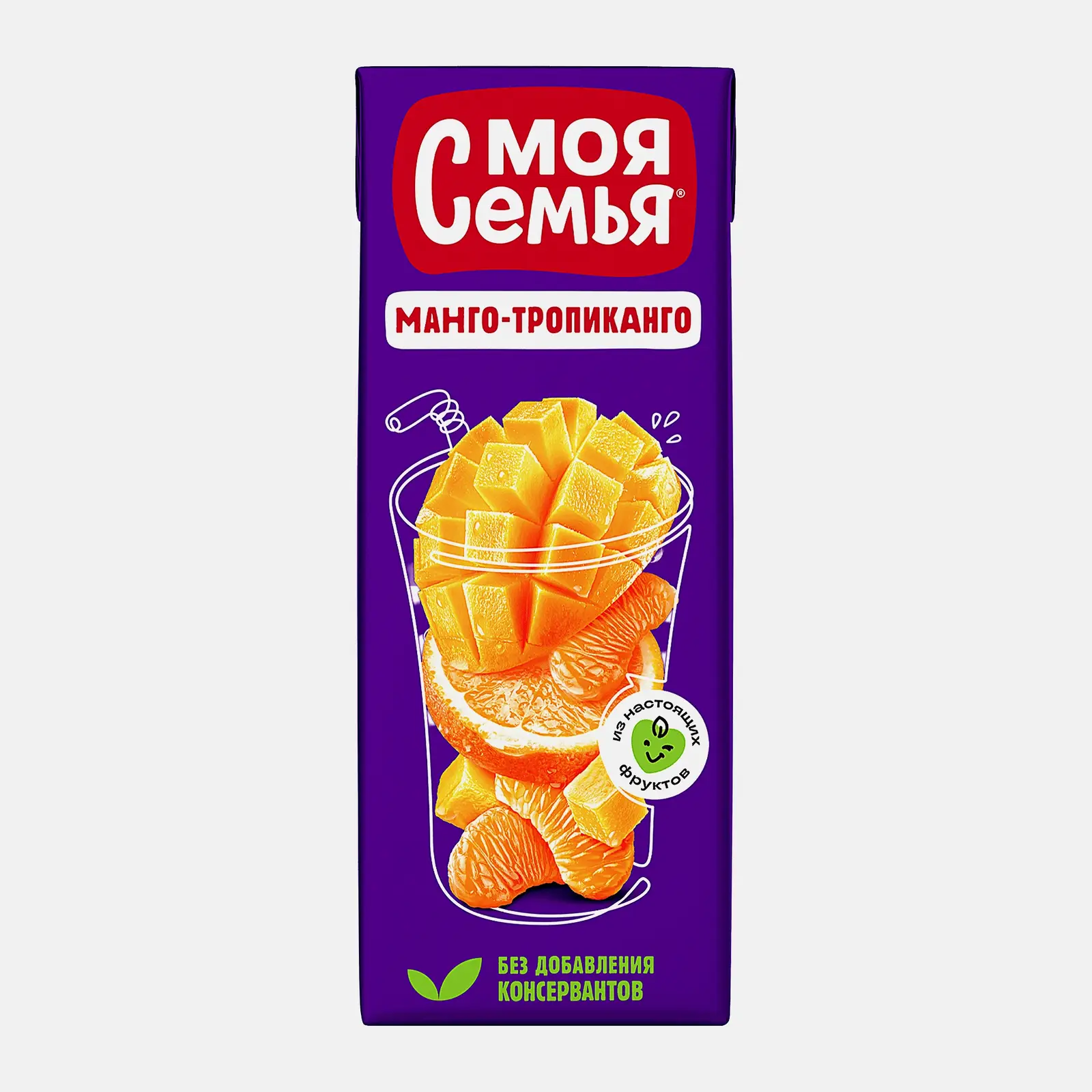 Напиток Апельсин-мандарин-манго Моя Семья 200мл