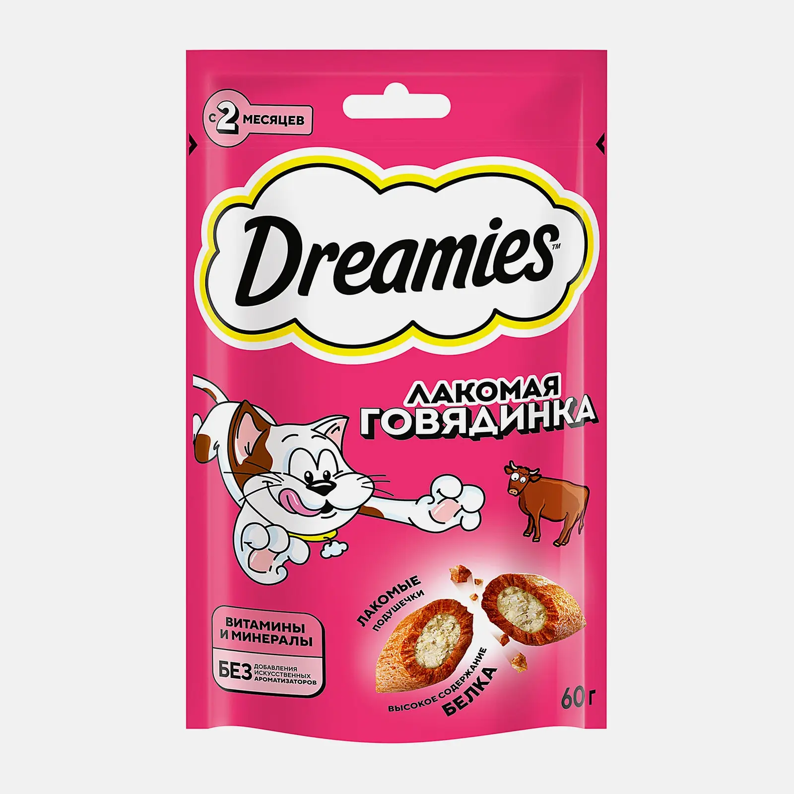Лакомство для кошек с говядиной Dreamies 60г Лакомство для кошек с говядиной Dreamies 60г