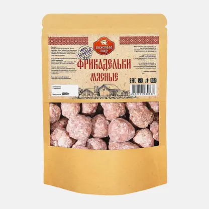 Фрикадельки Вкусный пир Мясные курица-говядина 800г