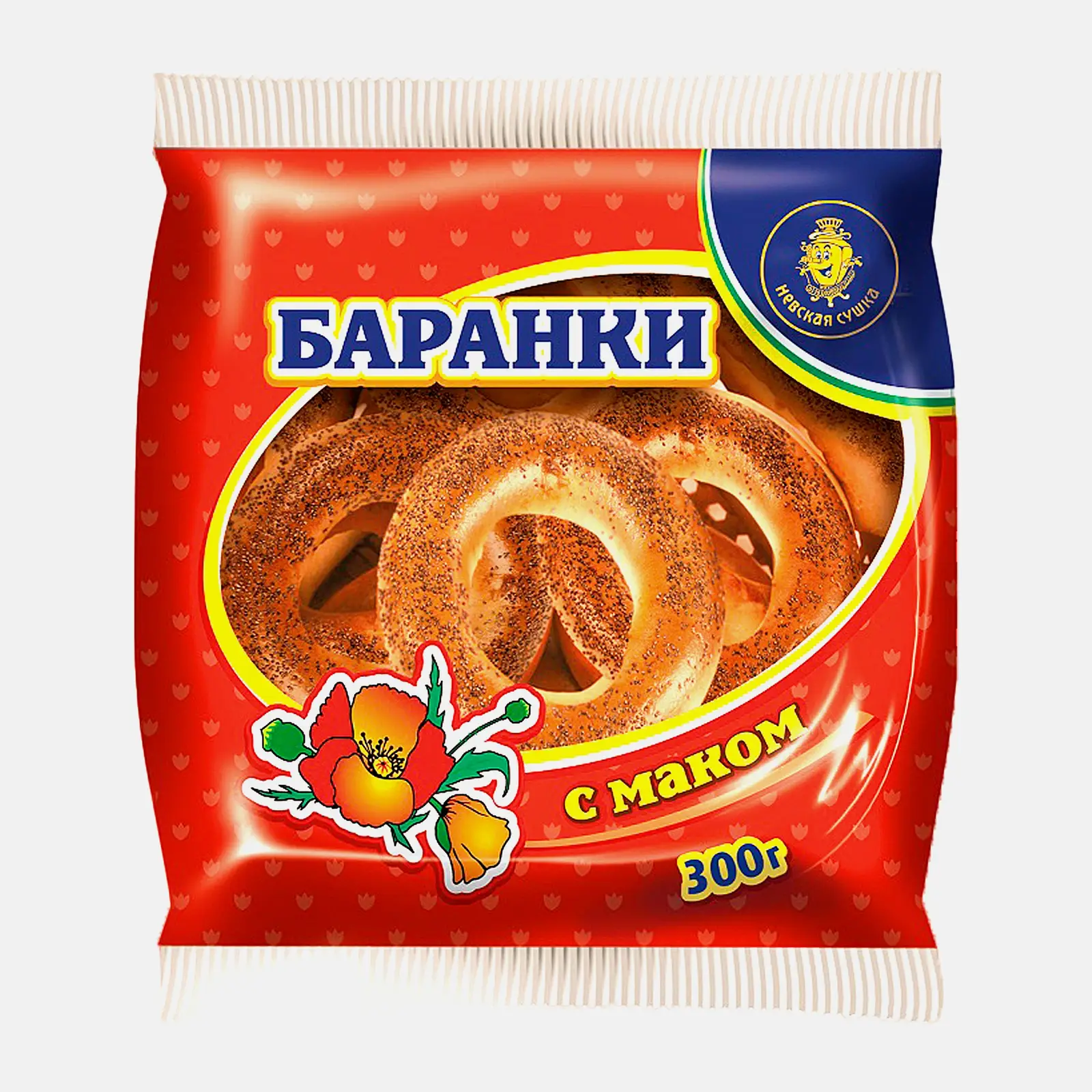 Изображение товара Оригинальные баранки с маком Невская сушка 300г хрустящие натуральные закуски