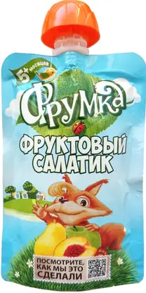 Изображение товара Пюре детское Фрумка фруктовый салатик с 5 месяцев 90г
