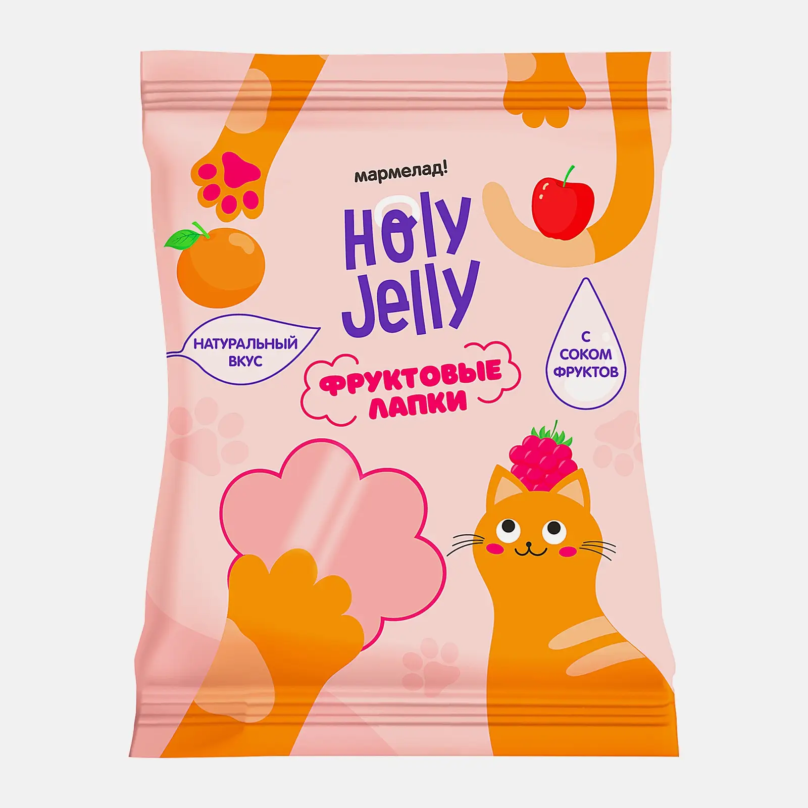 Изображение товара Мармелад Holy Jelly 65 г Фруктовые лапки Натуральные соки Изображение товара Мармелад Holy Jelly 65 г Фруктовые лапки Натуральные соки