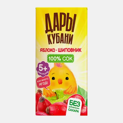 Сок Дары Кубани Яблочно-шиповниковый 125мл