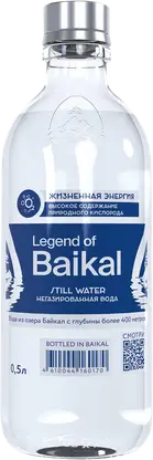 Изображение товара Вода Legend Of Baikal питьевая негазированная 500мл в стеклянной упаковке