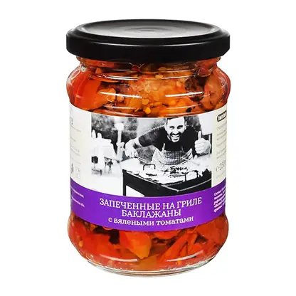 Изображение товара Баклажаны Tom Tom запечённые на гриле с вялеными томатами 250г
