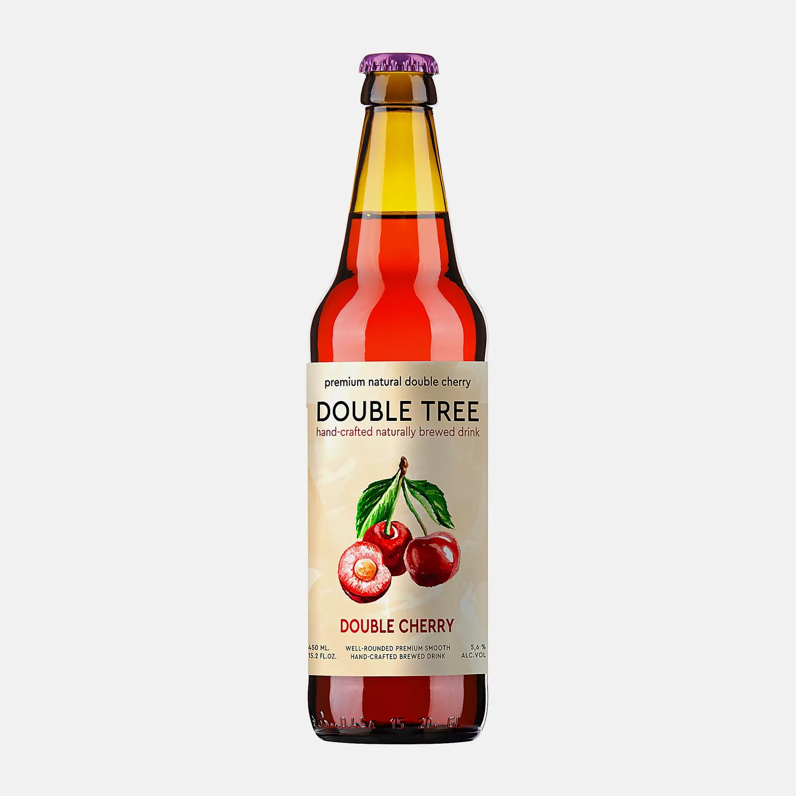 Изображение товара Медовуха Double Tree Двойная Вишня фильтрованная непастеризованная 5.6% 450мл