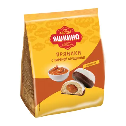 Изображение товара Пряники с вареной сгущенкой Яшкино 350г