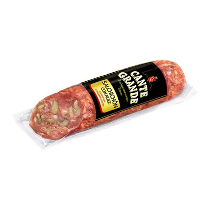 Изображение товара Колбаса Cante Grande сырокопченая Сальчичон с грецким орехом 250г