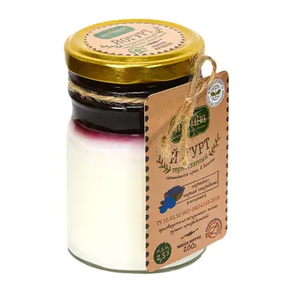 Изображение товара Йогурт Натураленъ термический черная смородин 2.5% 200г