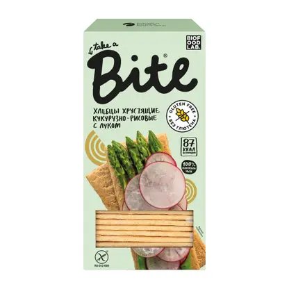 Изображение товара Хлебцы Take a Bite Кукурузно-рисовые с луком 150г