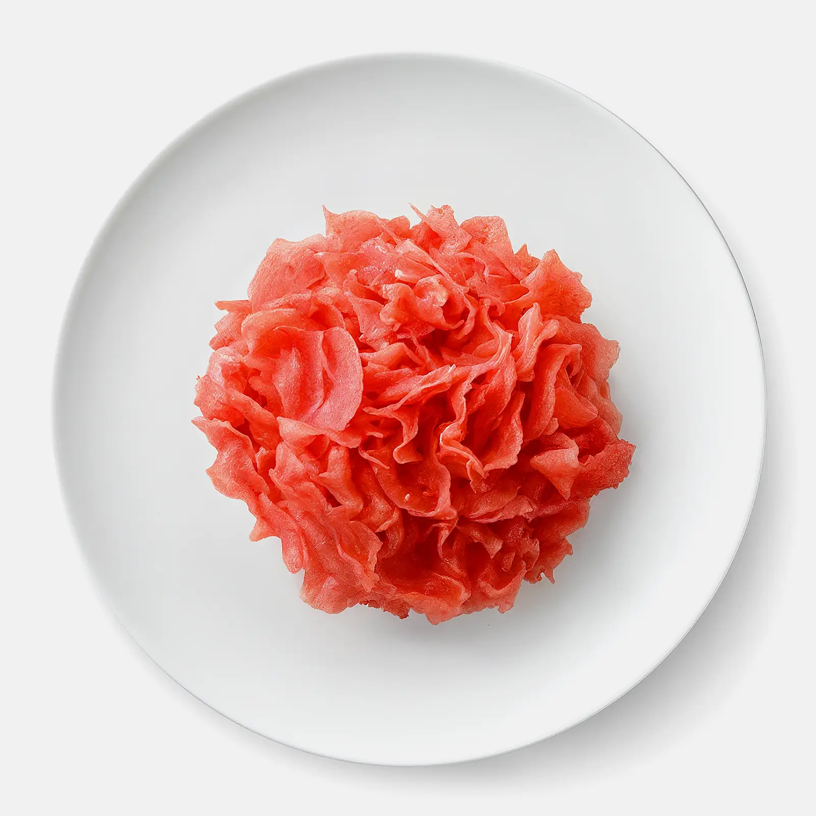 Изображение товара Маринованный имбирь 200г нарезан тонкими пластинами пряный и острый