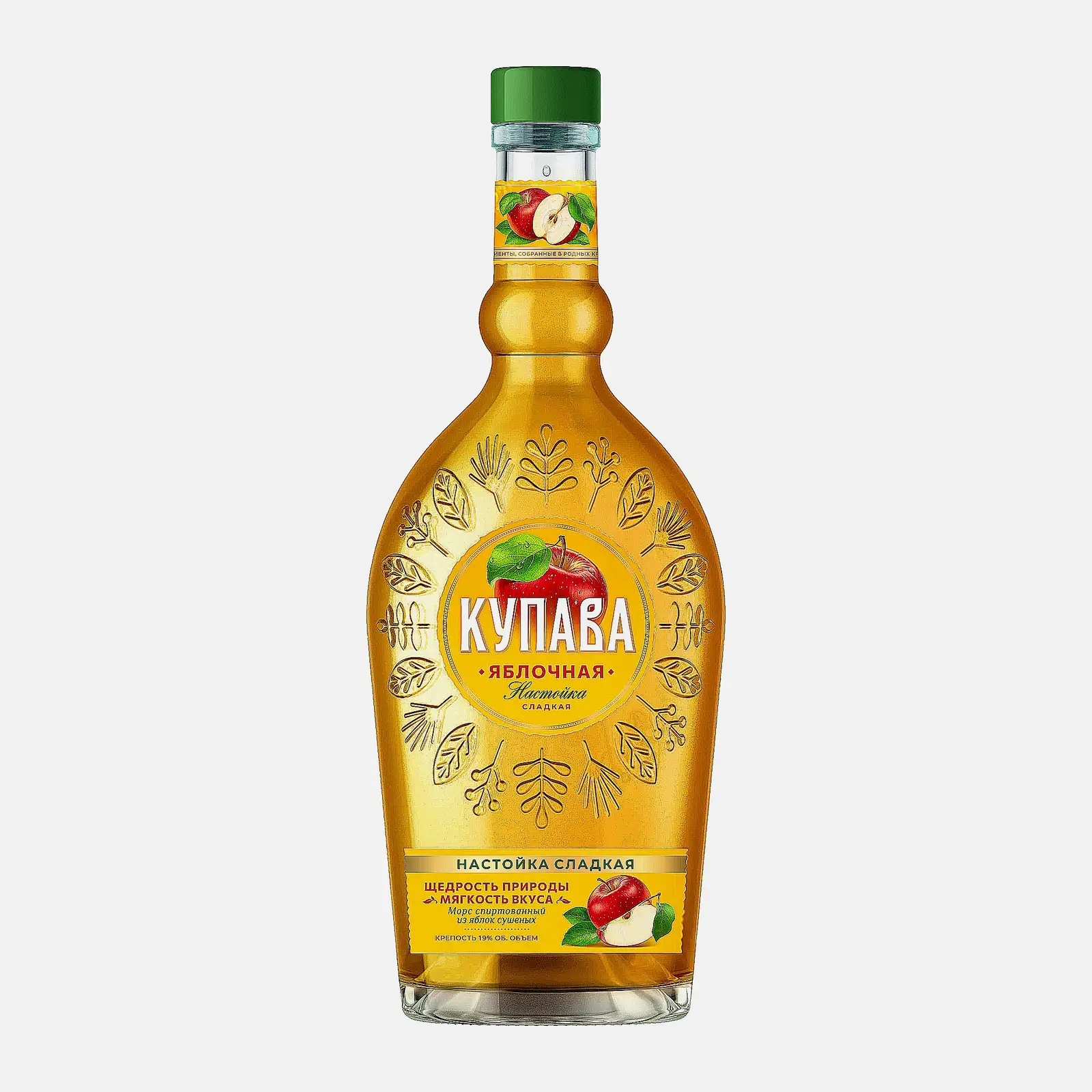 Изображение товара Настойка сладкая Купава Яблочная 19% 500 мл натуральный яблочный вкус