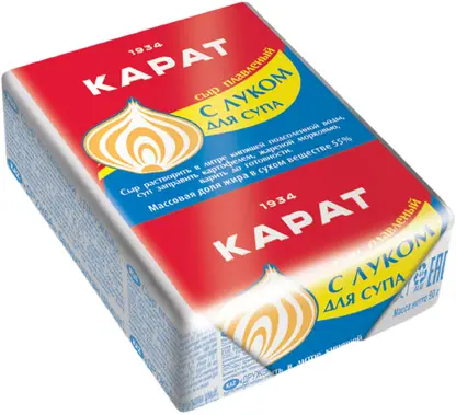 Изображение товара Сыр плавленый Карат с луком для супа 45%-55% 90г