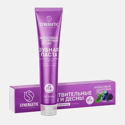 Зубная паста Synergetic Для чувствительных зубов и десен 100г