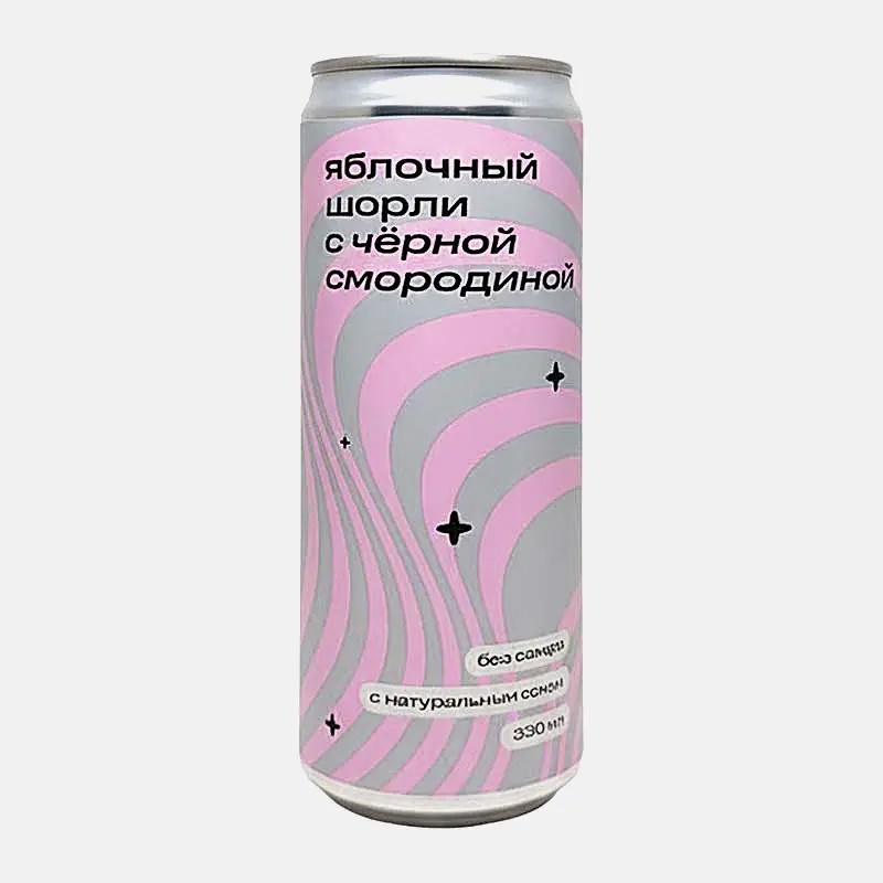 Изображение товара Газированный напиток Заряд с черной смородиной 330мл - натуральный вкус и бодрость