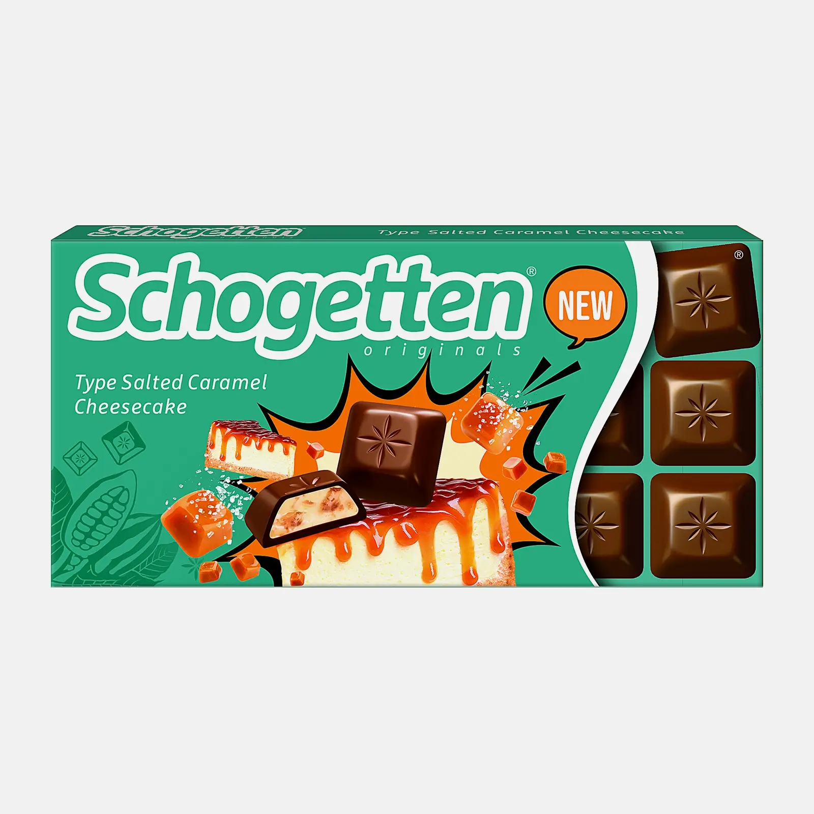 Шоколад молочный Salted Caramel Cheesecake Schogetten 100г Шоколад молочный Salted Caramel Cheesecake Schogetten 100г