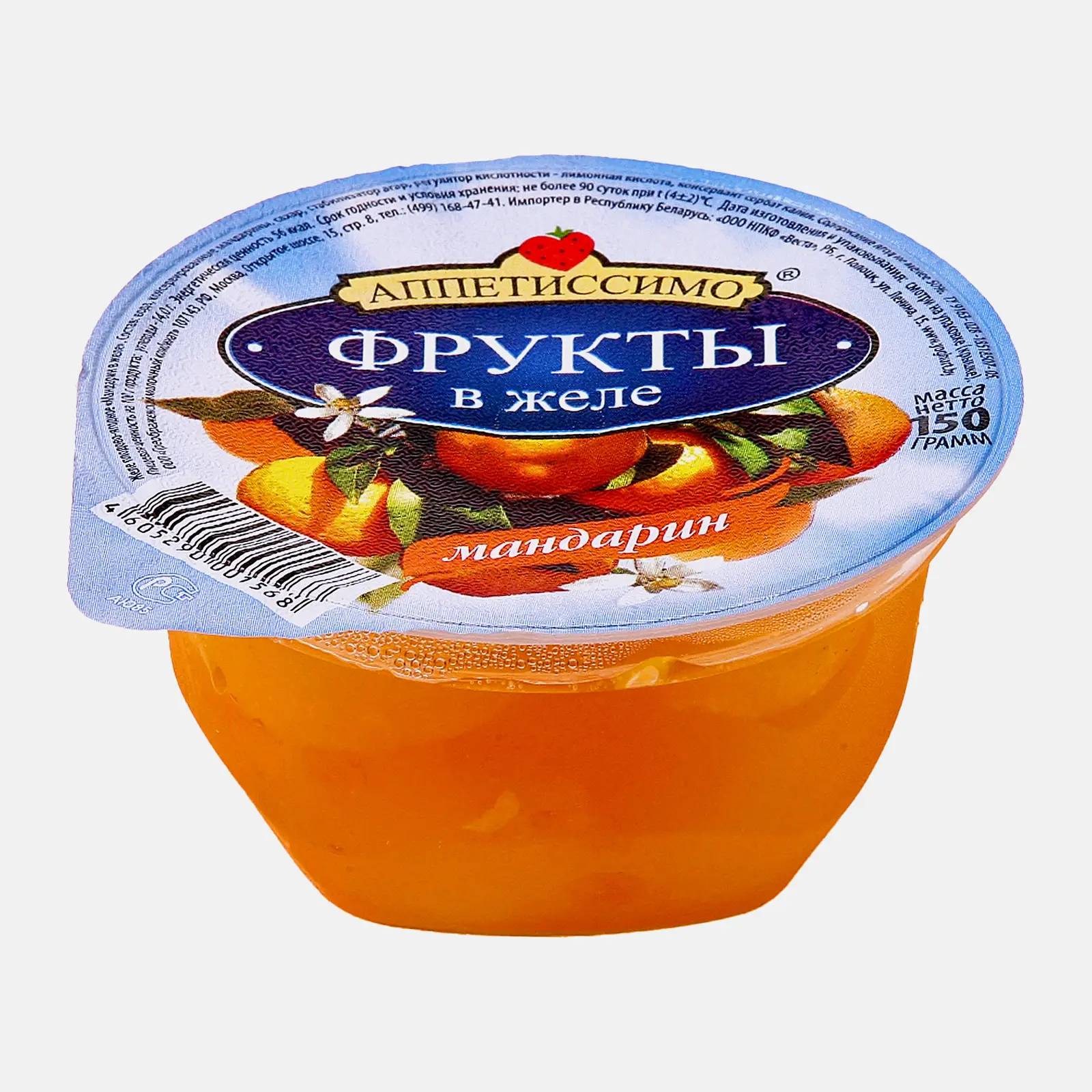 Изображение товара Желе Аппетиссимо Мандарин в желе 150г