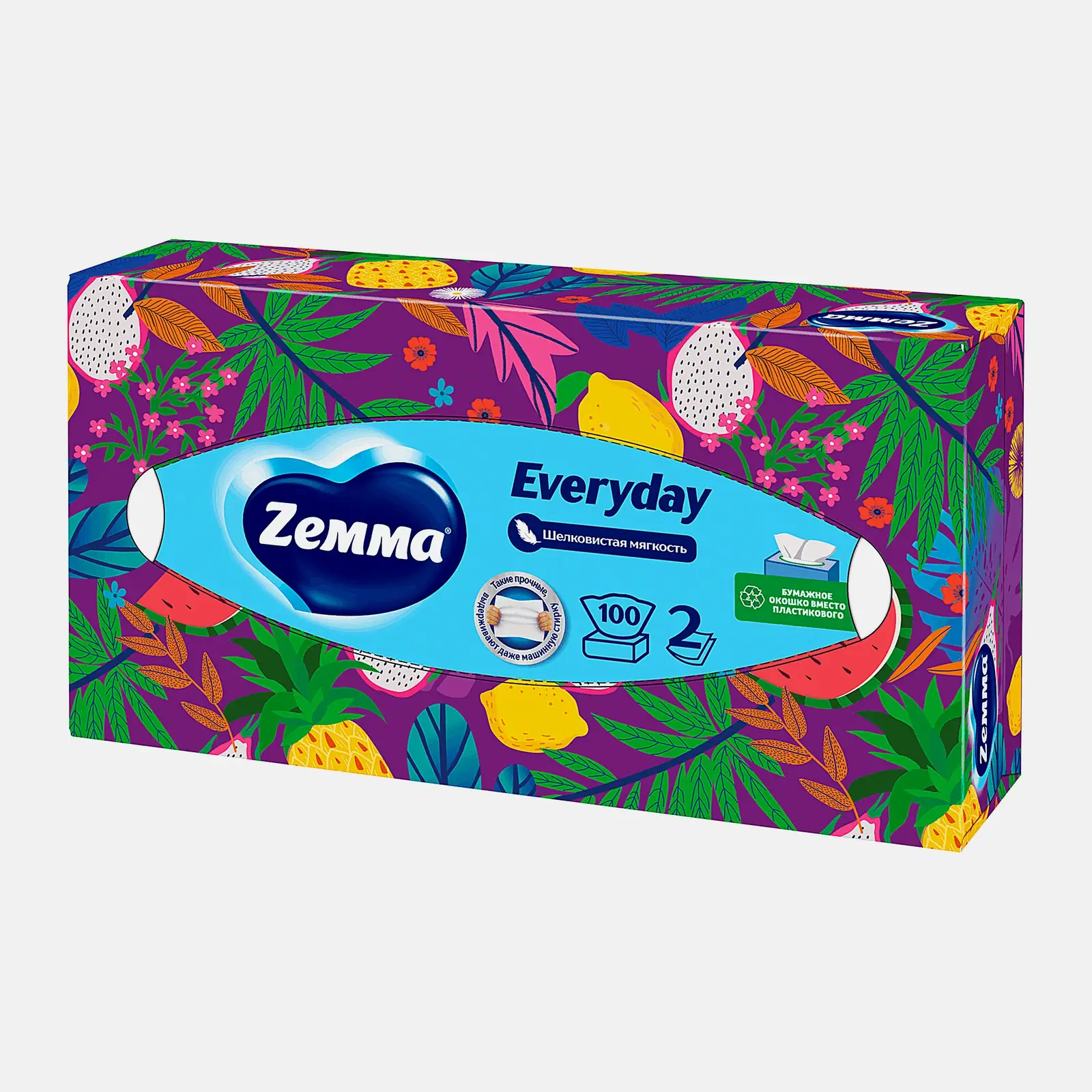 Салфетки бумажные Zewa Everyday 2 слоя 100шт в ассортименте - фото 6