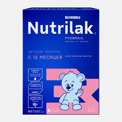 Смесь молочная Nutrilak Premium 3 с 12месяцев 600г