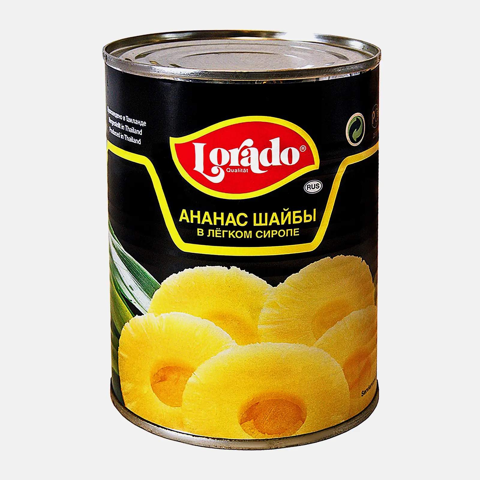 Изображение товара Консервы из ананаса Lorado шайбы 580 мл натуральные без ГМО