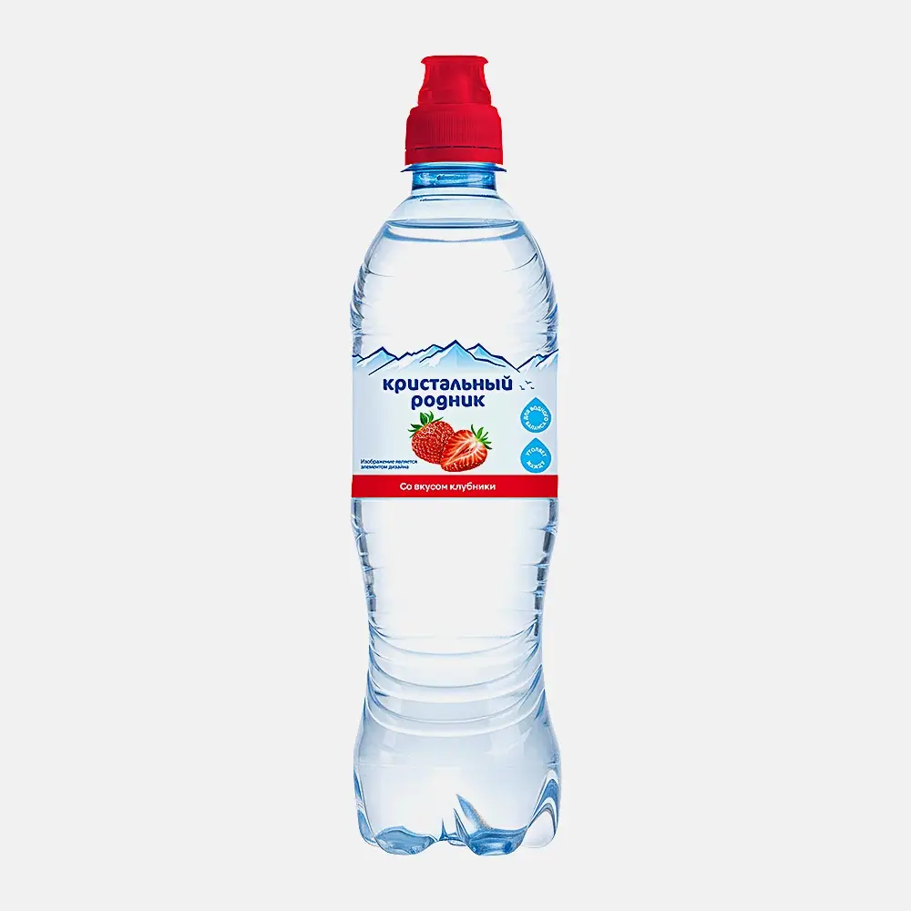 Изображение товара Напиток со вкусом клубники Кристальный Родник 500мл готовый напиток