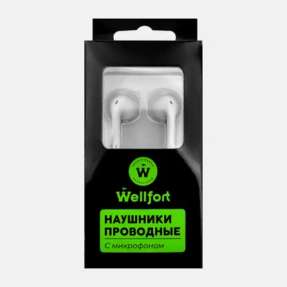 Наушники проводные Wellfort с микрофоном WX22091430-1 1.2м