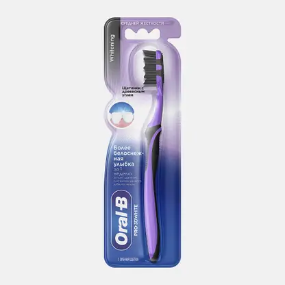 Зубная щетка Oral-B Pro 3D White 40 с Древесным углем