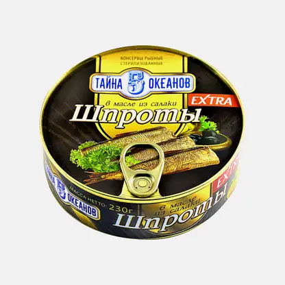 Шпроты Тайна 5 океанов в масле 230г