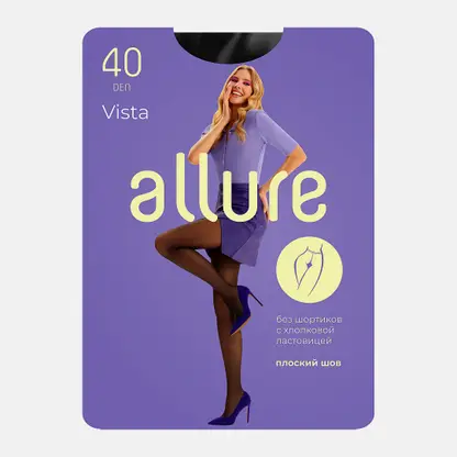 Колготки женские Allure Vista 40 черные р.3