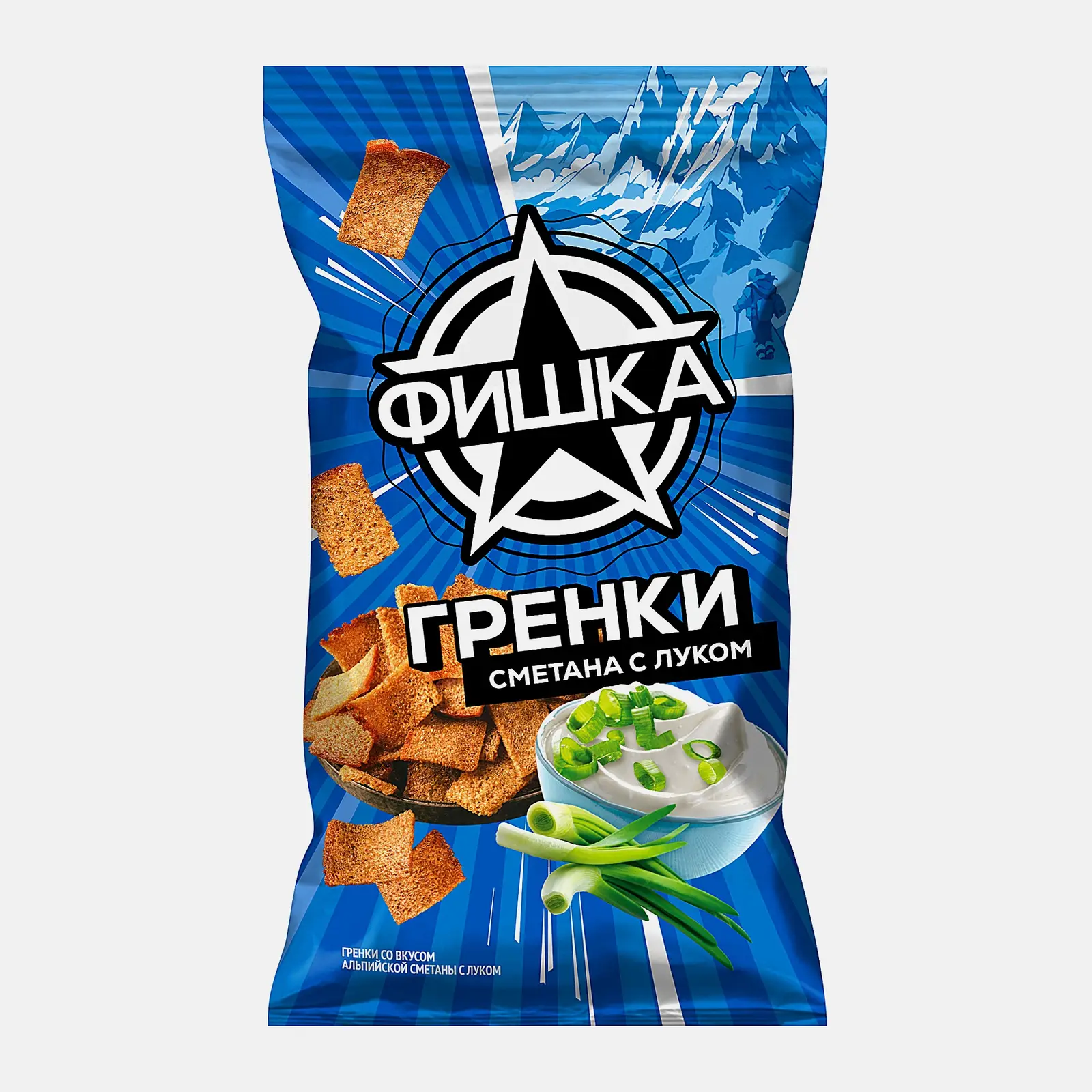 Гренки Фишка Альпийская сметана с луком 120г