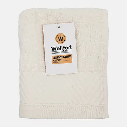 Махровое полотенце 30*50см Чизкейк с бортом Wellfort