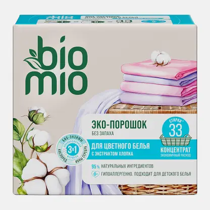 Стиральный порошок Biomio универсальный Colors & Whites 1кг
