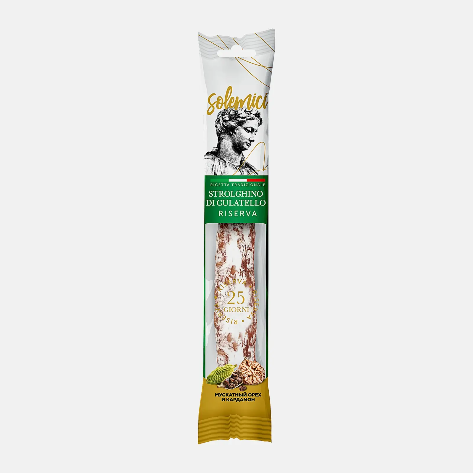 Колбаса полусухая сыровяленая Solemici Strolghino di Culatello 110г
