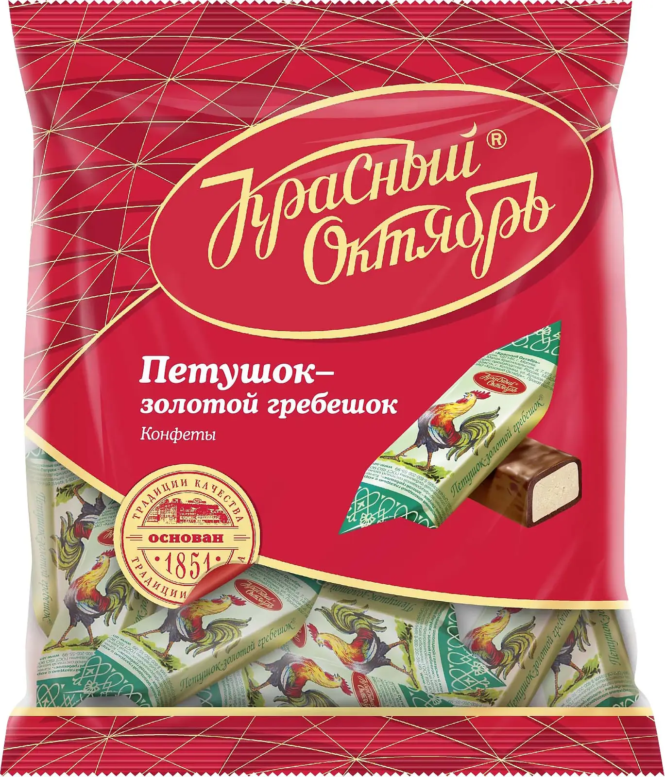 Конфеты Красный октябрь Петушок-золотой гребешок 250г — в каталоге на сайте  сети Магнит | Краснодар