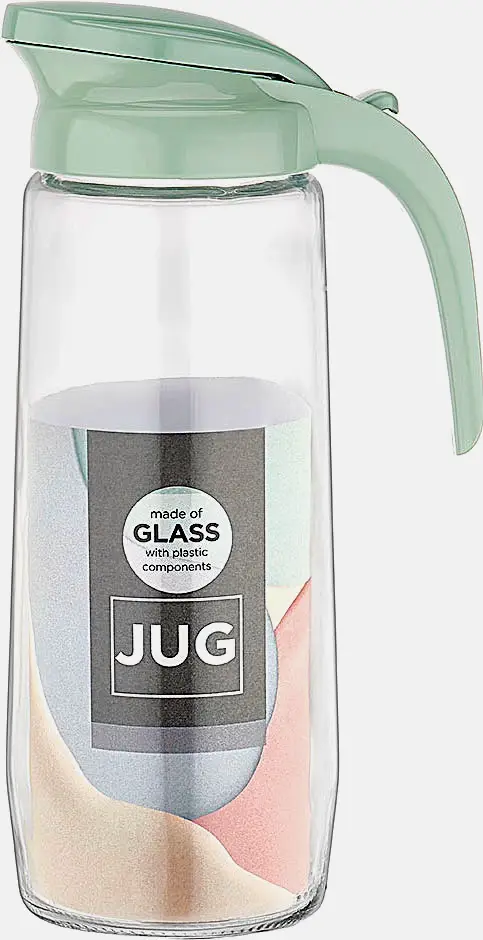 Кувшин с цветной крышкой стекло 1.5л
