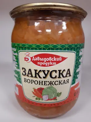 Изображение товара Закуска овощная Воронежская Давыдовский продукт 510г натуральная и вкусная
