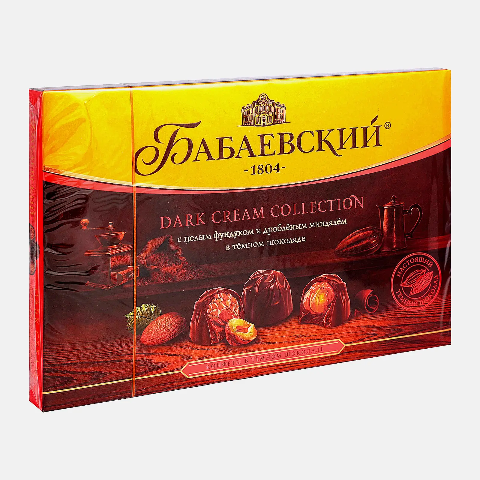 Конфеты Бабаевский Dark Cream дробленый миндаль и ореховый крем в темном шоколаде 200г - фото 2 Конфеты Бабаевский Dark Cream дробленый миндаль и ореховый крем в темном шоколаде 200г - фото 2