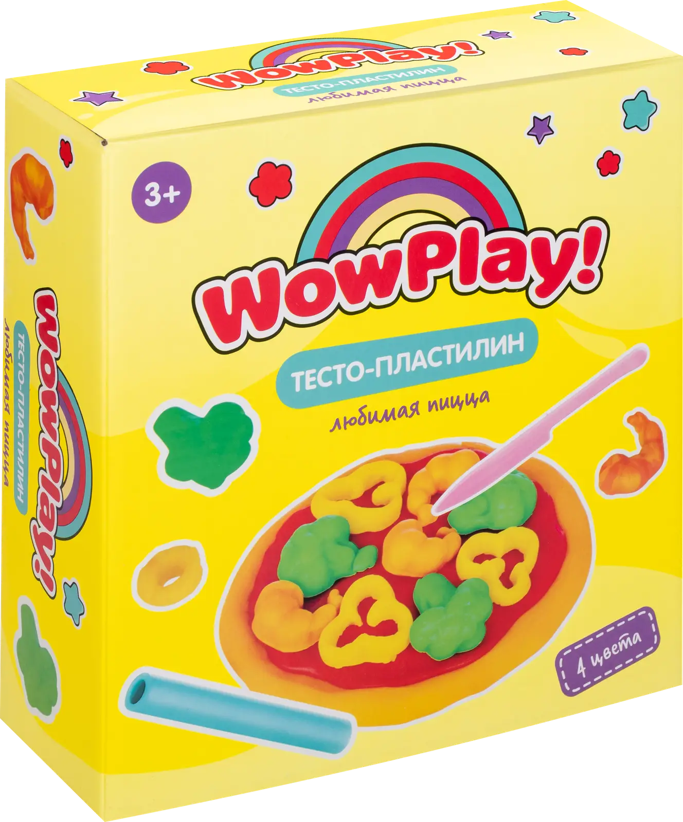 Набор для детской лепки Wow Play TA2066 Любимая пицца 188г 18*19*6.5см