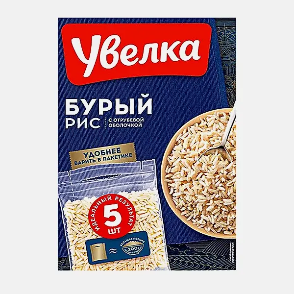 Рис Увелка бурый 5пак*80г
