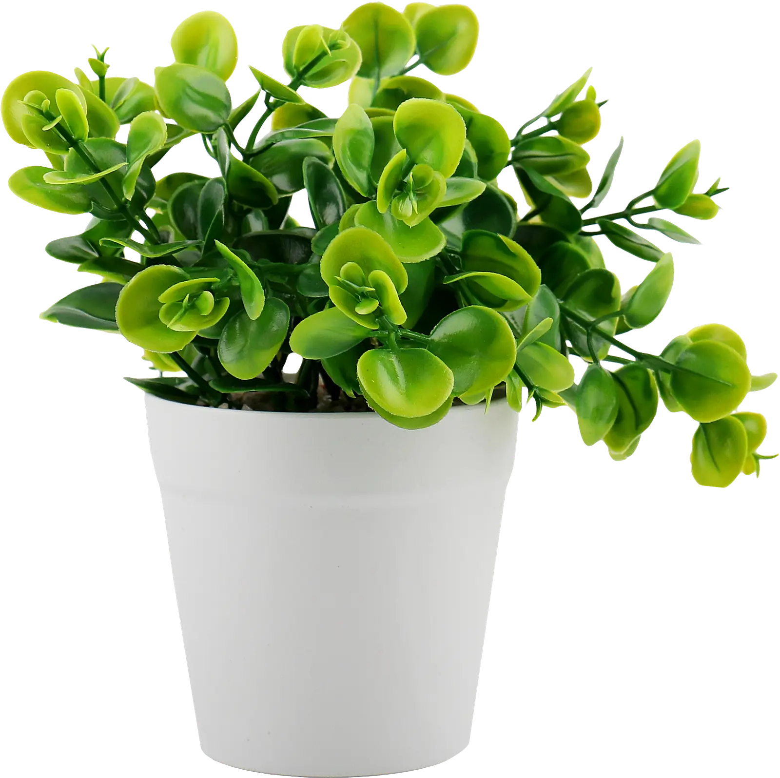 Искусственное растение в белом горшке 24см