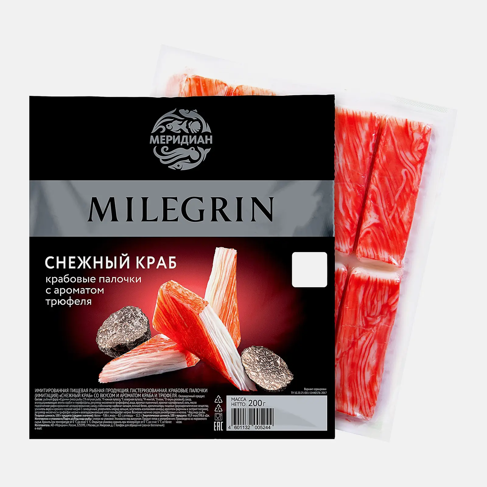 Крабовые палочки с ароматом трюфеля Milegrin 200г