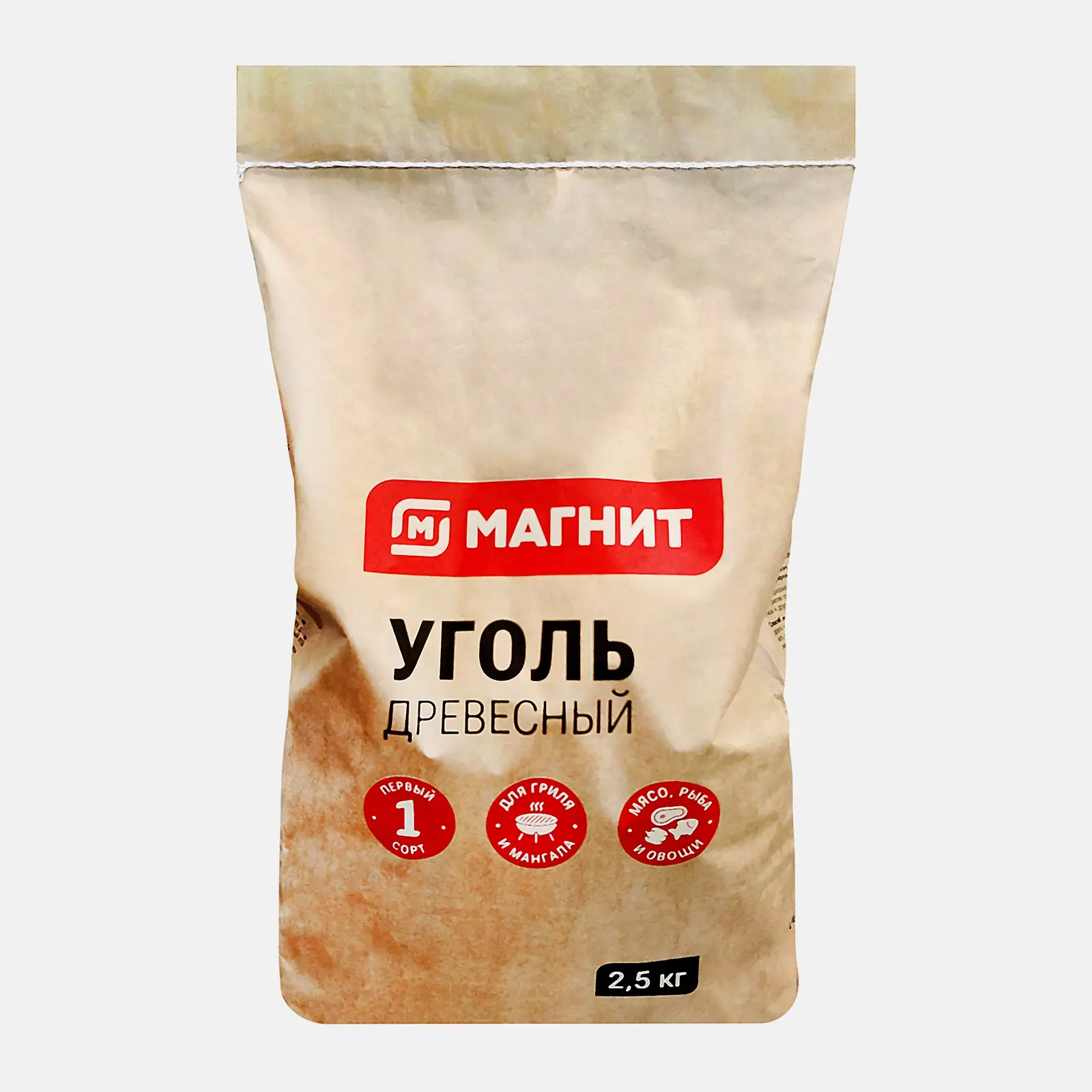 Изображение товара Уголь древесный Магнит 2.5кг для гриля и мангала