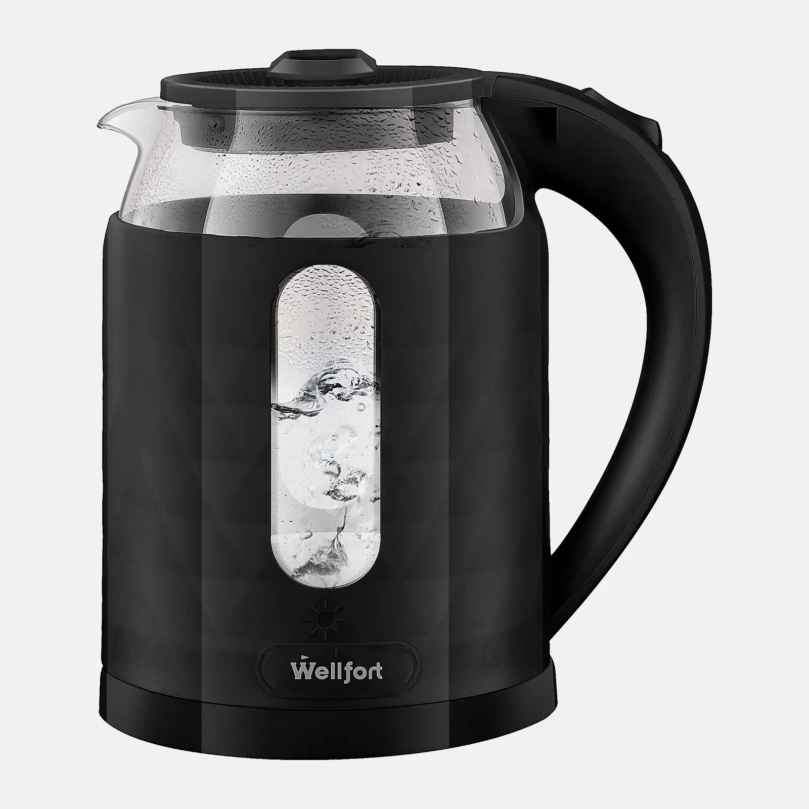 Чайник стеклянный 1500Вт Wellfort 1.7л