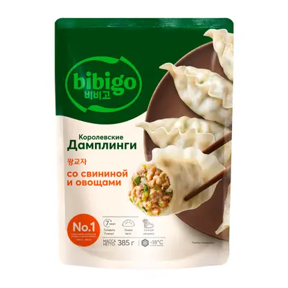 Изображение товара Дамплинги Бибиго Королевские свинина и овощи 385г Изображение товара Дамплинги Бибиго Королевские свинина и овощи 385г